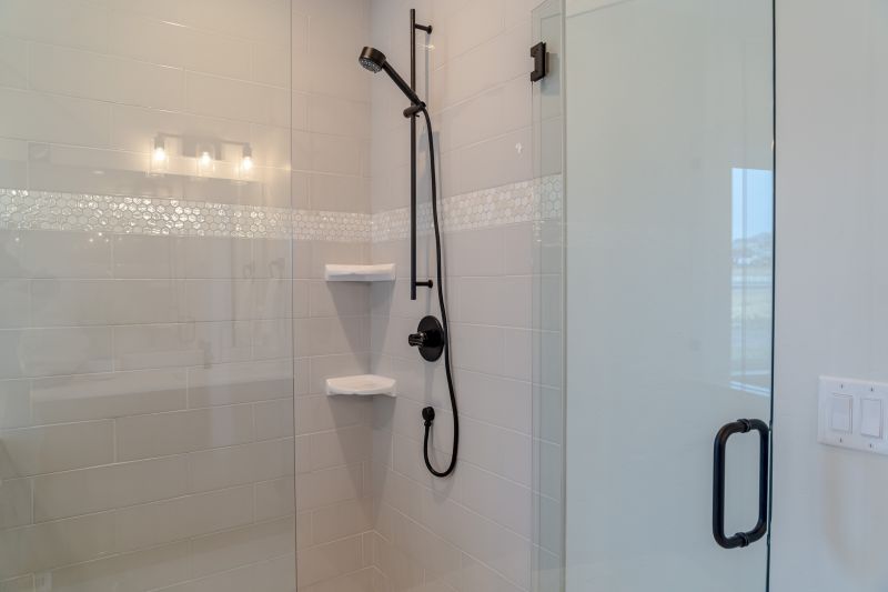 Completed Shower with Glass Doors